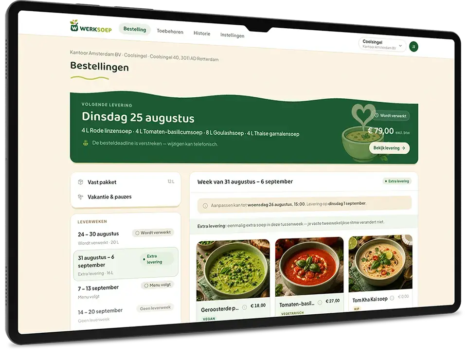 Sfeerbeeld van het platform werksoep